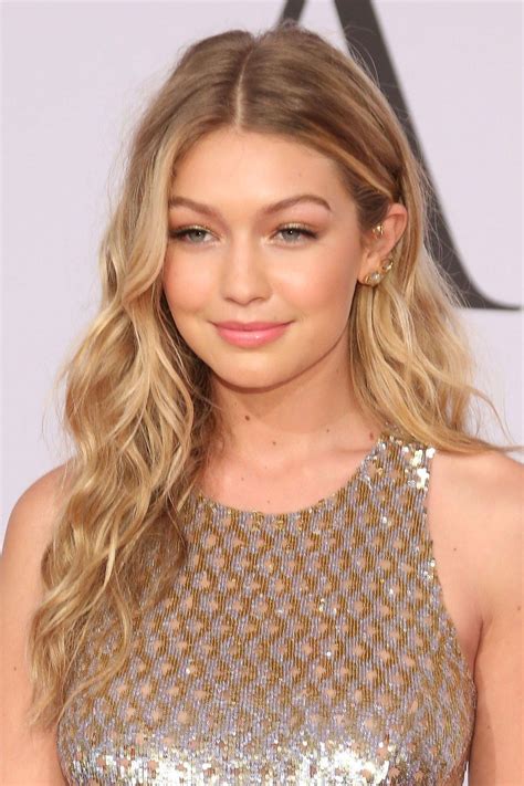 gigi hadid long blonde hair.